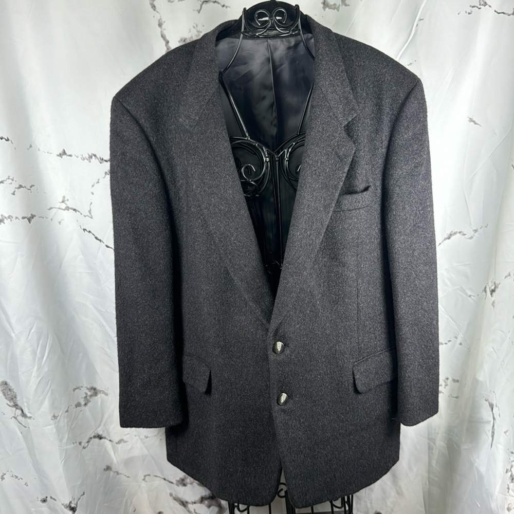Walter Pye's Camelhair Blazer Charcoal Gray Single Breast 2-Button Fully Lined